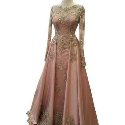 China Dubai Anti-static Moroccan Kaftan Kaftan Women's Muslim Formal Evening Dresses Saudi Arabia Fashion Even Long Sleeve Evening Dresses for sale