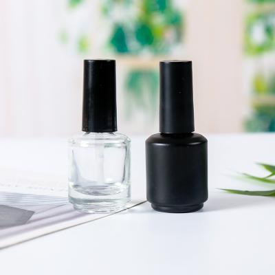 China 2ml 5ml 10ml 15ml lucency black nail polish cosmetic bottle holder with brush for sale