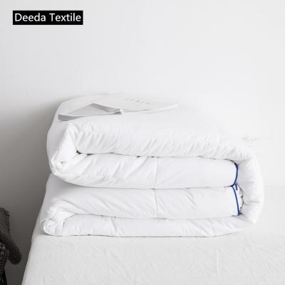 China Hotel Deeda Factory White Cotton Blanket Siliconized Linen And Microfiber Hotel Duvet Pillows for sale