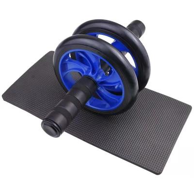 China Hand Power Building Muscle Exercising Roller Abdominal Wheel Fitness Ab Roller Double Wheel Core Burning Machine Gym Fitness for sale