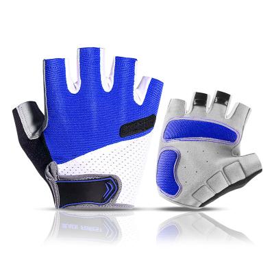 China Half Finger Cycling Gloves Custom Design Breathable Half Finger Cycling Gloves Anti Slip Protection Motorcycle for sale