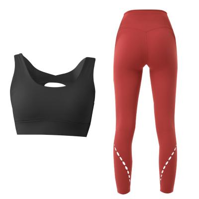 China Manufacturer Hot Selling Breathable Women Yoga Wear Pants Bangkok Gym Rpet Yoga Wear With Pocket Woman Gaiters With Shirts Yoga Sets for sale