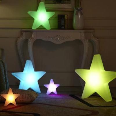 China Hot selling EUROPEAN wholesale or customization colorful remote rechargeable star led night light for home or festival celebration for sale