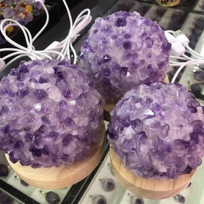 China Led Lamp Rose Quartz Tumble Gemstone Beads Jewelry Raw Stone China Nature Diy Usb Table Lamp Crystals Table Lamp High Polish Material Polish for sale