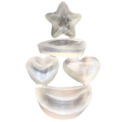 China High Quality Crystal Selenite Bowl from China Crystal Healing Stone Ashtray Crystal for sale