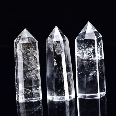 China China Crystal Quartz Wand Healing White Natural Clear White Crystal Point for sale