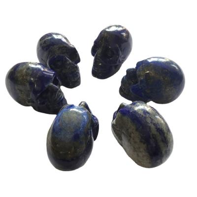 China Wholesale Natural Lapis Lazuli Crystal Skull For Feng Shui Quartz Gemstone From China for sale