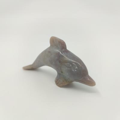 China China Hot Selling Natural Hand Carved Quartz Crystal Dolphin For Healing Decoration for sale