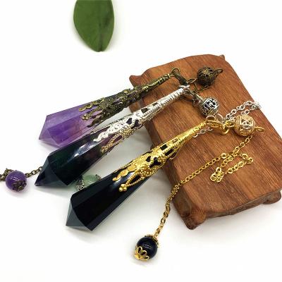 China China Natural Spiritual Healing Crystals Chakra Amethyst Mixed Material Pendulum For Sale for sale