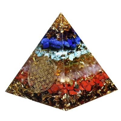 China Wholesale Crystal Energy Healing Seven Charka Crystal Pyramid For Yoga Meditation Energy Generator from China for sale