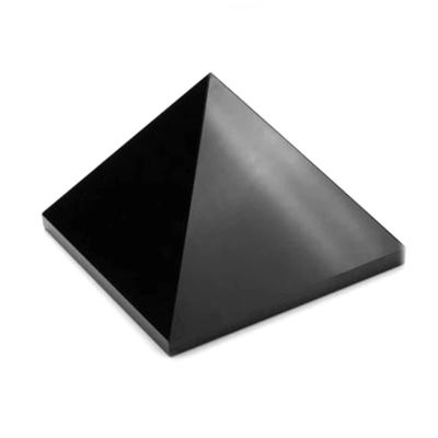 China China Obsidian Crystal Quartz Pyramid Large Crystal Natural Black Pyramid for sale