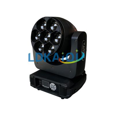 China Musical DJ Stage Led Lighting 7x40W RGBW 4 In 1 Bee Eyes Wash Zoom Led Moving Head Light for sale