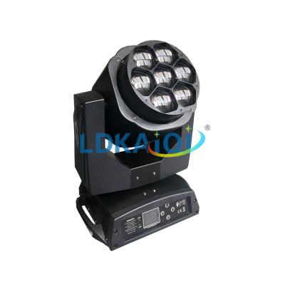 China Mini hotel bee k5 eye dmx wash 4in1 zoom rgbw 7x15w led zoom wash moving head for sale