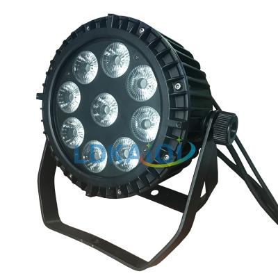 China Hotel Wireless Led Par Light 9X10W Waterproof Outdoor Use LED Par Light IP65 for sale