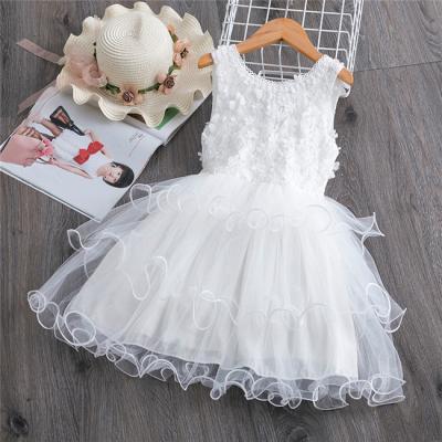 China SE3013 2022 New Summer Girls Mesh Style Soft Breathable Baby Girl Dress Kids Dress Little Girls Gauze Dresses for sale