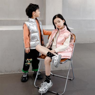 China Kids Girls Breathable Custom Padded Stripper Jacket High Quality Sleeveless Bubble Quilted Vest SE1204 for sale