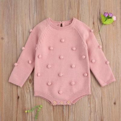 China SE6682 Breathable Babies Long Sleeve Sweater Rompers Korean Children's Sweater Knit Jumpsuit for sale