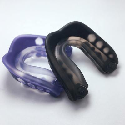 China GEL Shock Technology News The Latest And Black Two Layers Sports Boxing Gun Shield Mouth Guard To Protect Teeth for sale