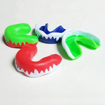 China Wholesale Custom Fit GEL Shock Technology Boxing Double Mouth Piece Mouth Guard Sports Mouthguard For Youth Adults for sale