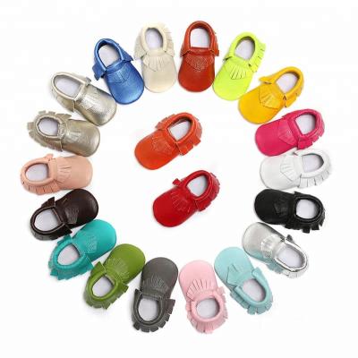 China 2021 Fashion Baby Moccasins Leather First Walkers Baby Prewalker Tassels Waterproof Soft Baby Kids Hoes for sale