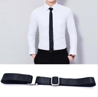 China Hotting Business Style Adjustable Elastic Shirt Stays Lock Belt Shirt Holder Folded Shirt Stays Belt For Women Men for sale