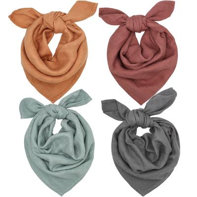 China Viable Bandana Reversible Reversible Newborn Bibs Accessories Infant Cotton Muslin Toddler Triangle Soft Triangle Scarf for sale