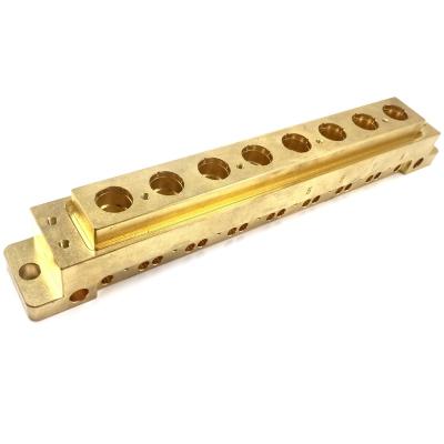 China Precision Auto Brass , Copper Parts CNC Machine Parts Gold Colors for sale