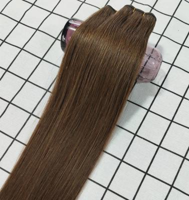 China 100% MACHINE SEWN Full Color #4 100%Virgin Remy Full Cuticle Human Hair HAIR WEFT Weft Most Popular Cuticle Grade Hair for sale