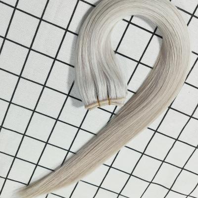 China #Ice WEFT 100%Virgin Remy Full Cuticle Human Hair 100% White Color MACHINE SEWED Full Cuticle Hair Year Virgin Hair Weft Most Popular for sale