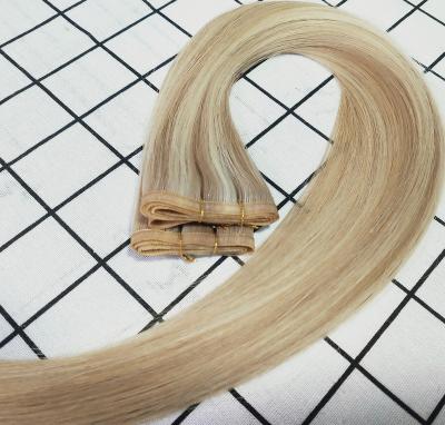 China #P18/60 Color #P18/60 100%Virgin Remy Full Cuticle Human Hair Full Cuticle Weft 100% Perfect Grade Hair SEAMLESS HAIR for sale