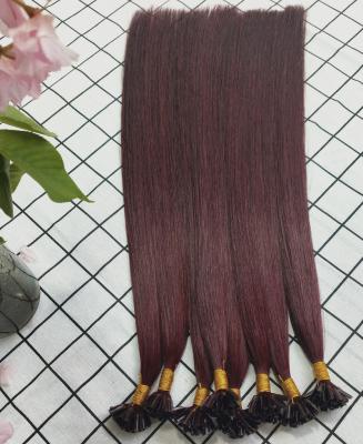 China Wholesale Drawn 100% Italian Color 99J Grade U Tip Hair Virgin Hair Keratin Prebonded U Tip Hair Extensions Double Virgin Hair for sale