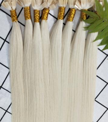 China Italian Keratin Double Tip Hair Extensions 100% Straight Virgin Hair Color Drawn Virgin Hair Wholesale Flat Tip Hair 60 Years for sale