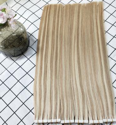 China Best Selling Virgin 100%Virgin Remy Full Cuticle Human Hair 100% HAIR color #P18/60 grade hair tape in for sale