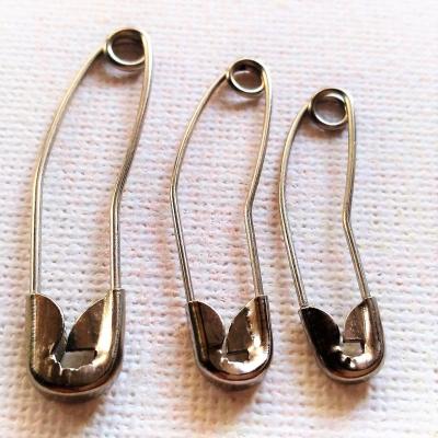 China Curved Steel Pins Steel Safty Stitching Safety Pins for sale