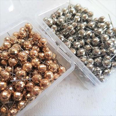 China Metal Color Metal Head Locating Push Pin Football Shape Thumbtack for sale