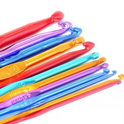 China Multi Color 2-10mm Crochet Hook Knitting Needles Aluminum Set Crochet Hook Hand Knitting Hand Knitting for Crochet Yarn Sewing Tools for DIY Crafts for sale