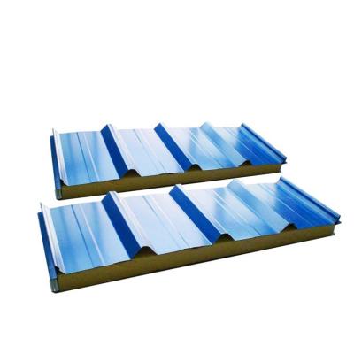 China New Modern Fireproof Insulation Sound Absorption Rock Wool Insulation Sandwich Wall Panel for sale