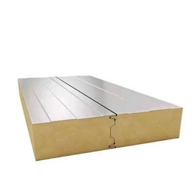 China Modern China High Density Pu / Polyurethane Insulated Sandwich Exterior Wall Panel For Cold Storage for sale