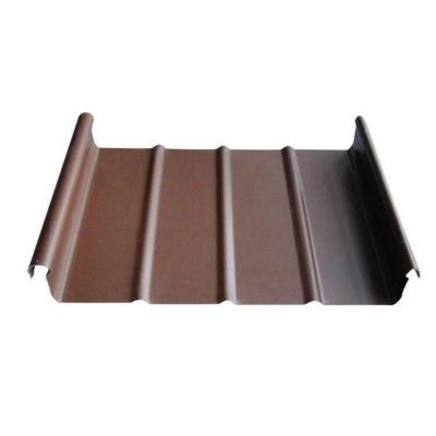 China Modern Al-MG-Manganese Alloy Double Seam Aluminum Standing Support Plate For Steel Structure Standing Seam System for sale