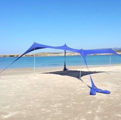 China Extended Type Best Beach Tent Sun Shelter Canopy Canopy Umbrella Rain Canopy Portable Beach Shade Umbrella Tent With Sandbags for sale