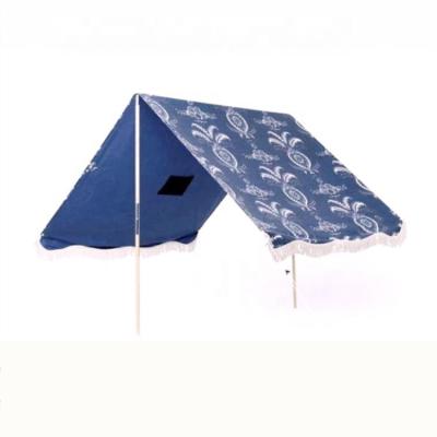 China Camouflage/field play cotton beach tent easy set up door camping tent with wooden poles for sale