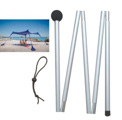 China Extended Type 6063 Outdoor Telescopic Adjustable Aluminum Shelter Tent Pole Custom Tarp Camping Pole /sun Shelter Tent Pole for sale