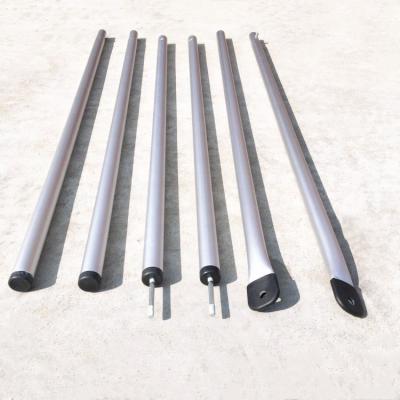 China Tube Type Tent Stake Diameter 22 Mm Aluminum Tent Poles For Beach Sunshade Tent for sale