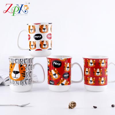 China Wholesale Tiger Mug New Year Ceramic Viable Kit Viable Ceramic Mug Cup for Gifts for sale