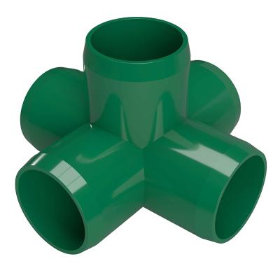 China Furniture etc. 5-Way 1 Inch PVC Fitting, PVC Elbow Fittings PVC Pipe Connectors - Build Heavy Duty Furniture Grade For 1 Inch PVC Pipe, White for sale