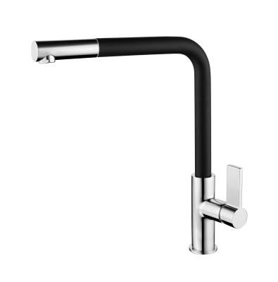 China Modern Economical Matte Black Stainless Steel Sink Mixer Kitchen Faucet for sale