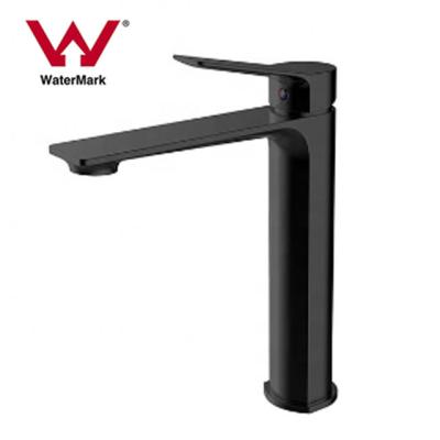 China New Arrival Watermark Certificate Modern Matt Black Single Handle Brass Bathroom Basin Faucet for sale