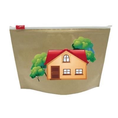 China Recyclable Food Grade 3.5g Custom Printed Biodegradable Resealable Holder Up Pouch Child Proof Kraft Paper Bags for sale