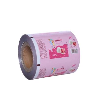 China Recyclable high quality aluminum foil clear plastic bag packaging food heat seal pe laminated roll film for sale