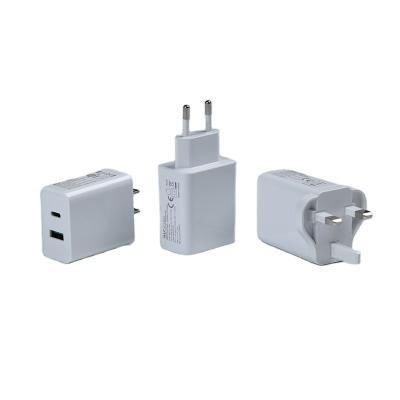 China Outupt 5V3A, 9V2.22A, 12V1.67A USB A+C 20W PD Wall Mobile Phone DC Charger With CE Certificate for sale